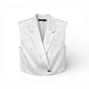 the vest blanco jaspeado
