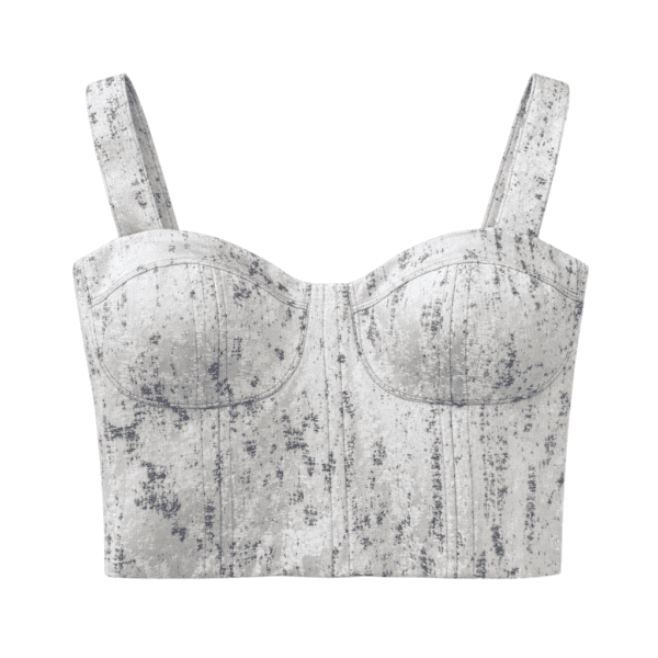 Bustier Jaspeado azules claros y fuertes.