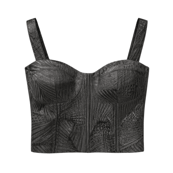 Bustier Jacquard Negro Patrones.