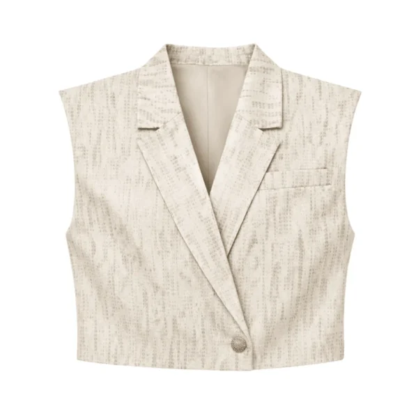 The Vest Jaspeado Cafe y Blanco